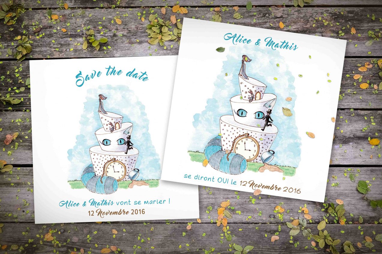 Faire-part save the date Alice