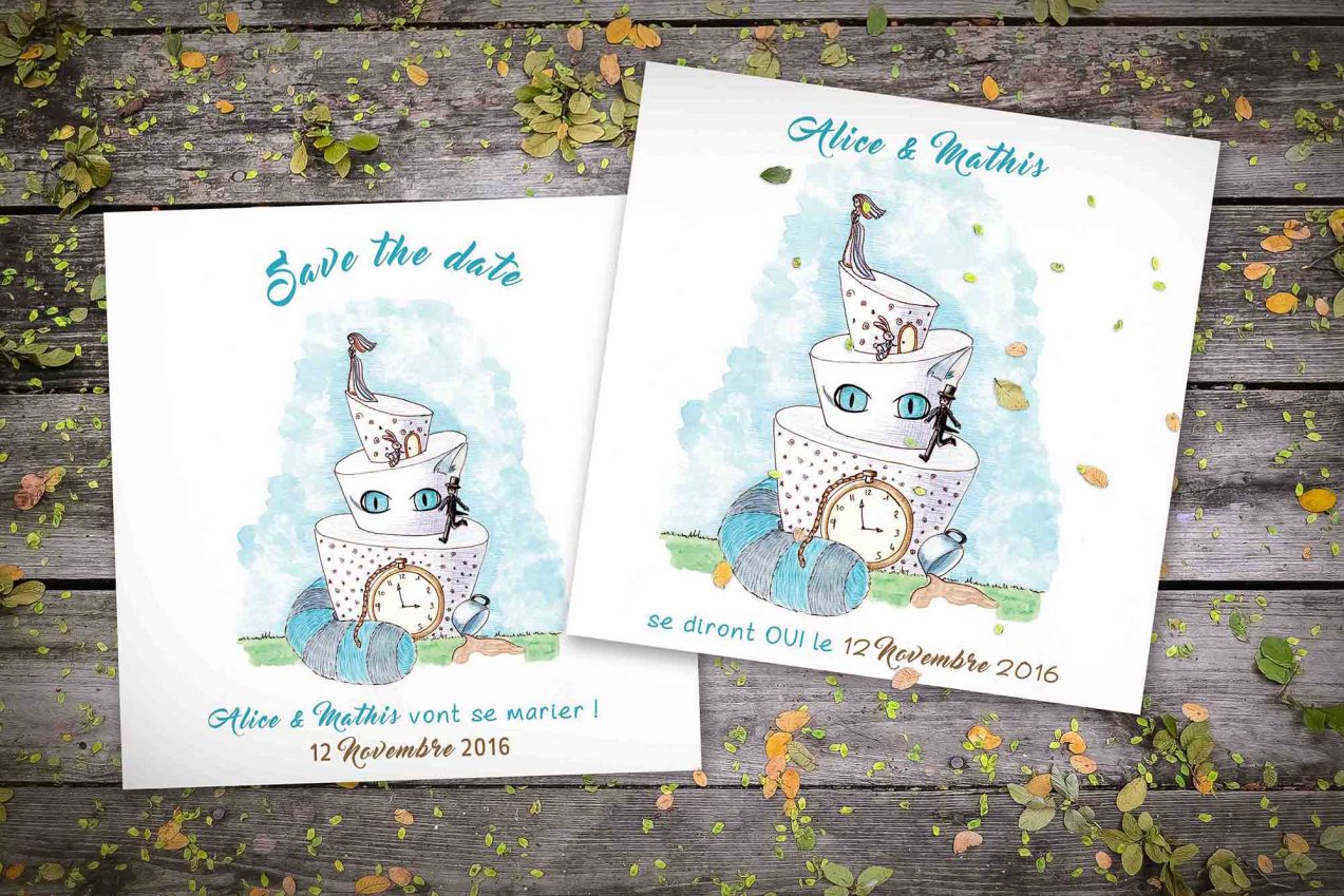 Faire-part save the date Alice