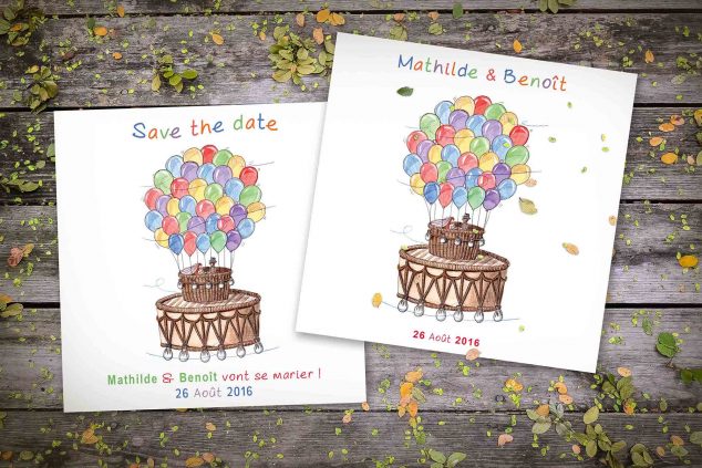 Faire-part save the date Ballon